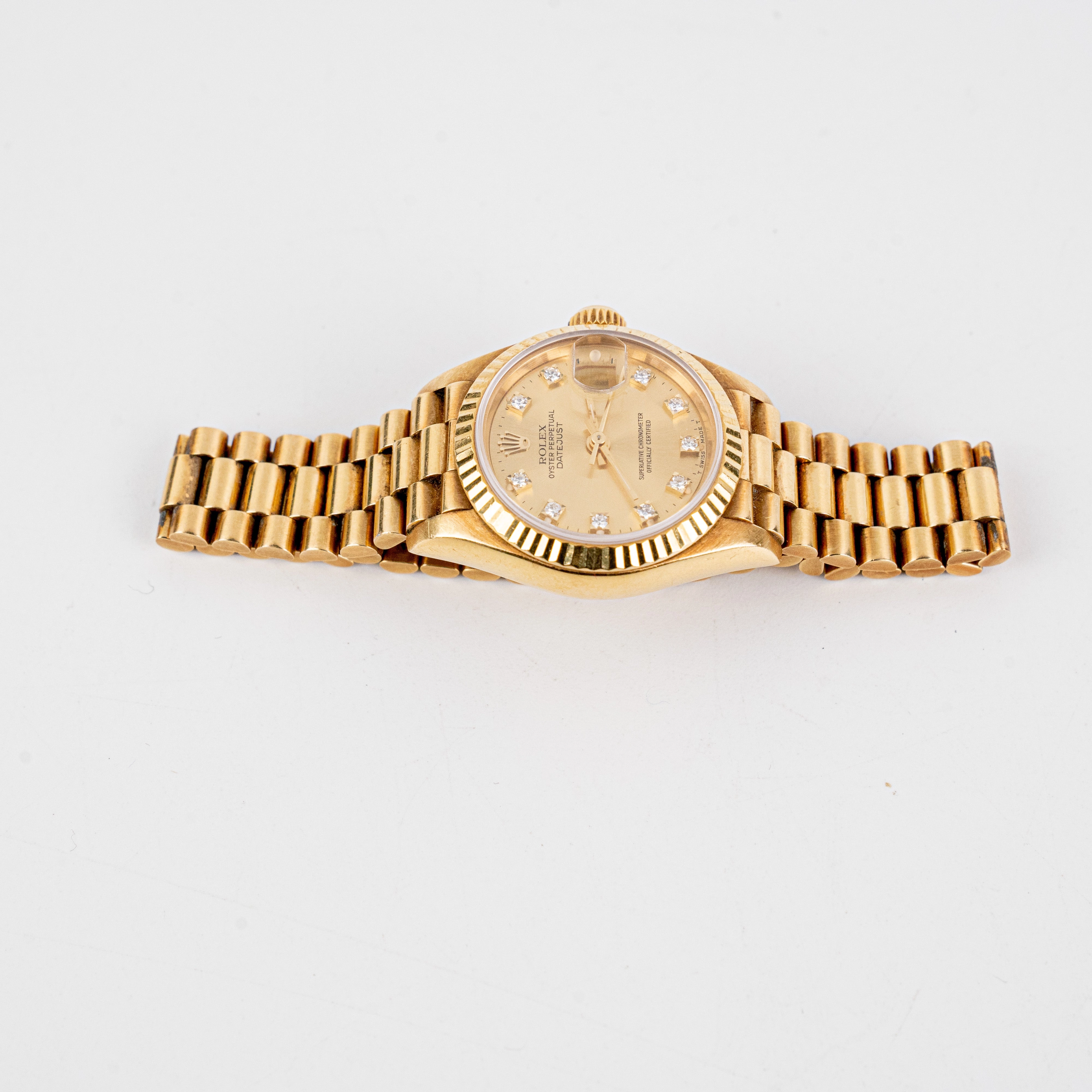 Rolex 26mm Gold with Diamond Watch