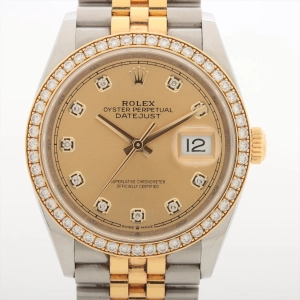 Rolex DateJust 36 MM Two Tones Gold Dial Diamonds Jubilee
