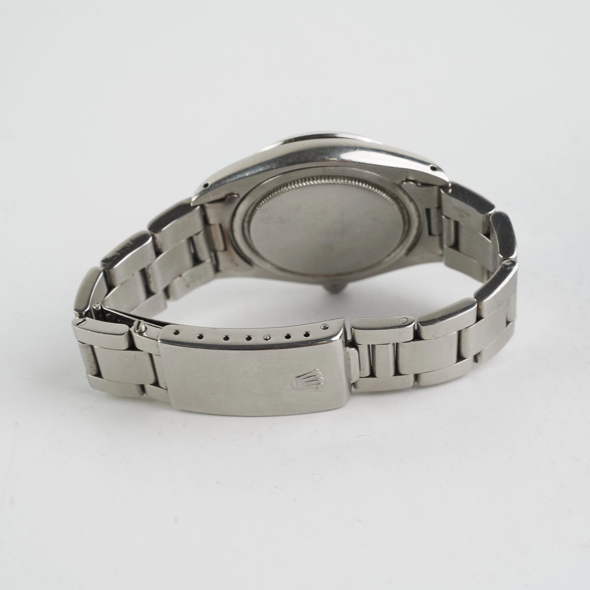 Rolex Oysterdate Black Dial Silver Oyster Bracelet 34 MM