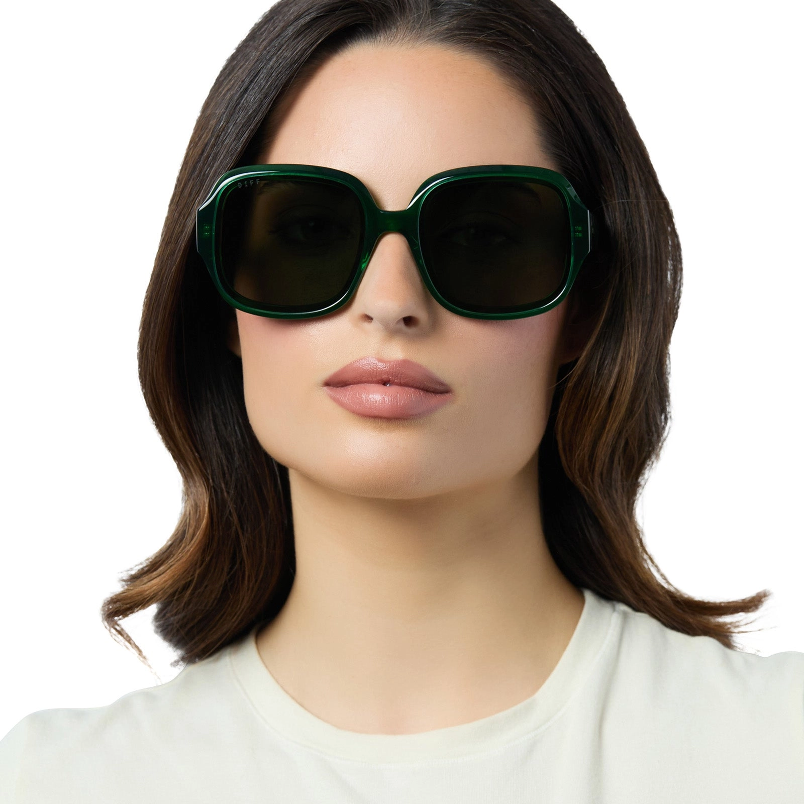 SERAPHINA - PALM GREEN CRYSTAL   G15 SUNGLASSES
