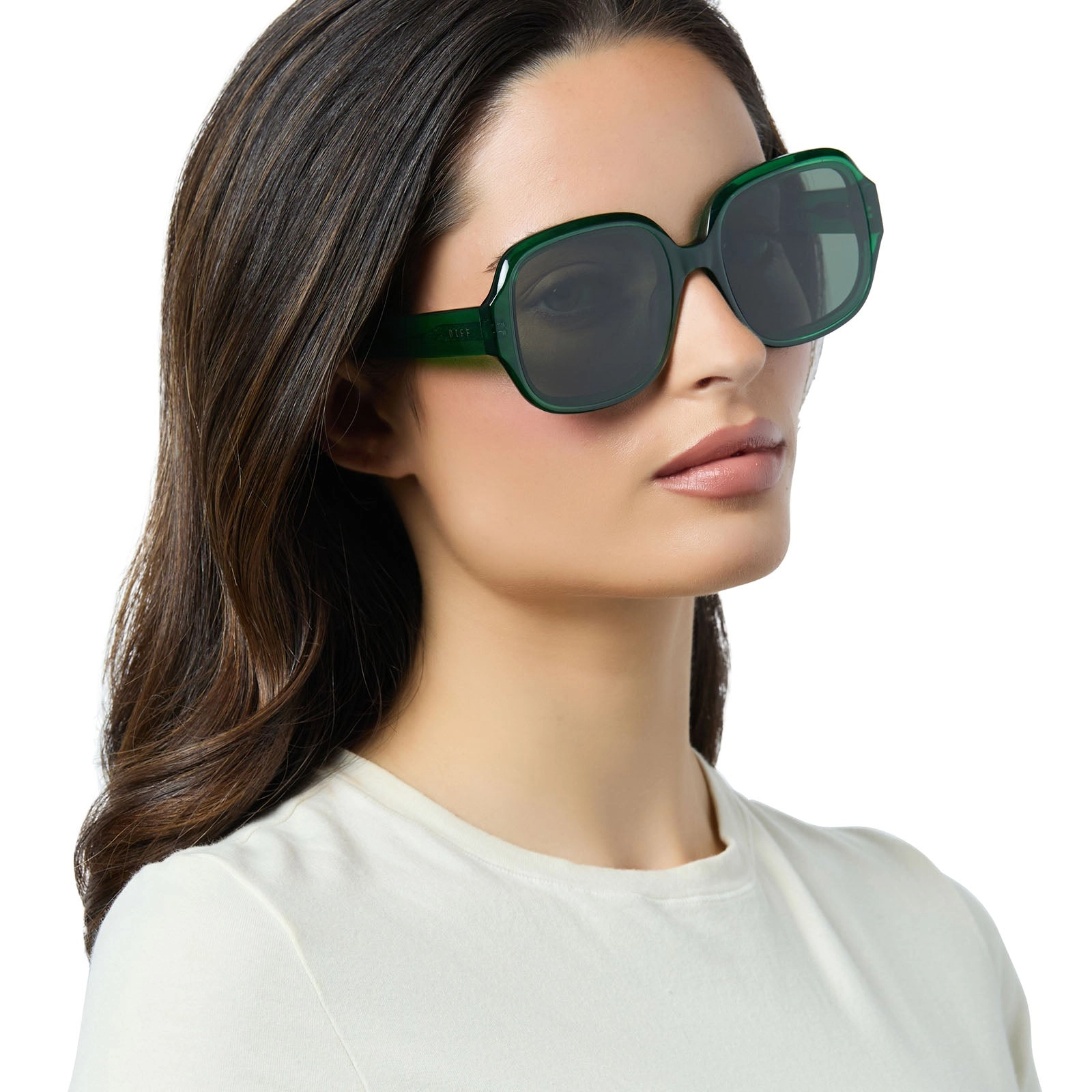 SERAPHINA - PALM GREEN CRYSTAL   G15 SUNGLASSES