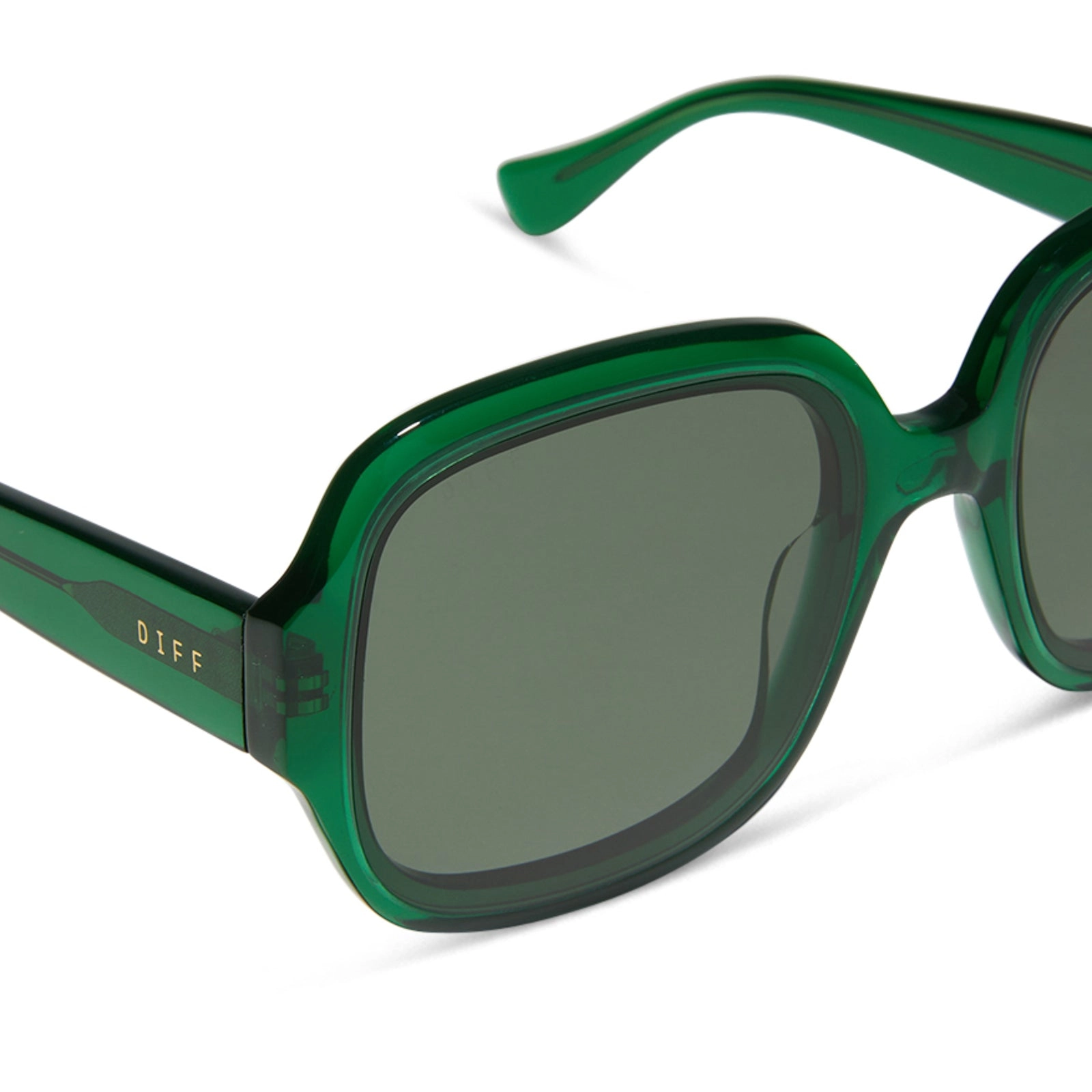 SERAPHINA - PALM GREEN CRYSTAL   G15 SUNGLASSES