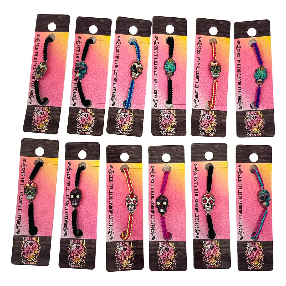 Sugar Skull Bracelet - 12 Pieces Per Retail Ready Display 23986