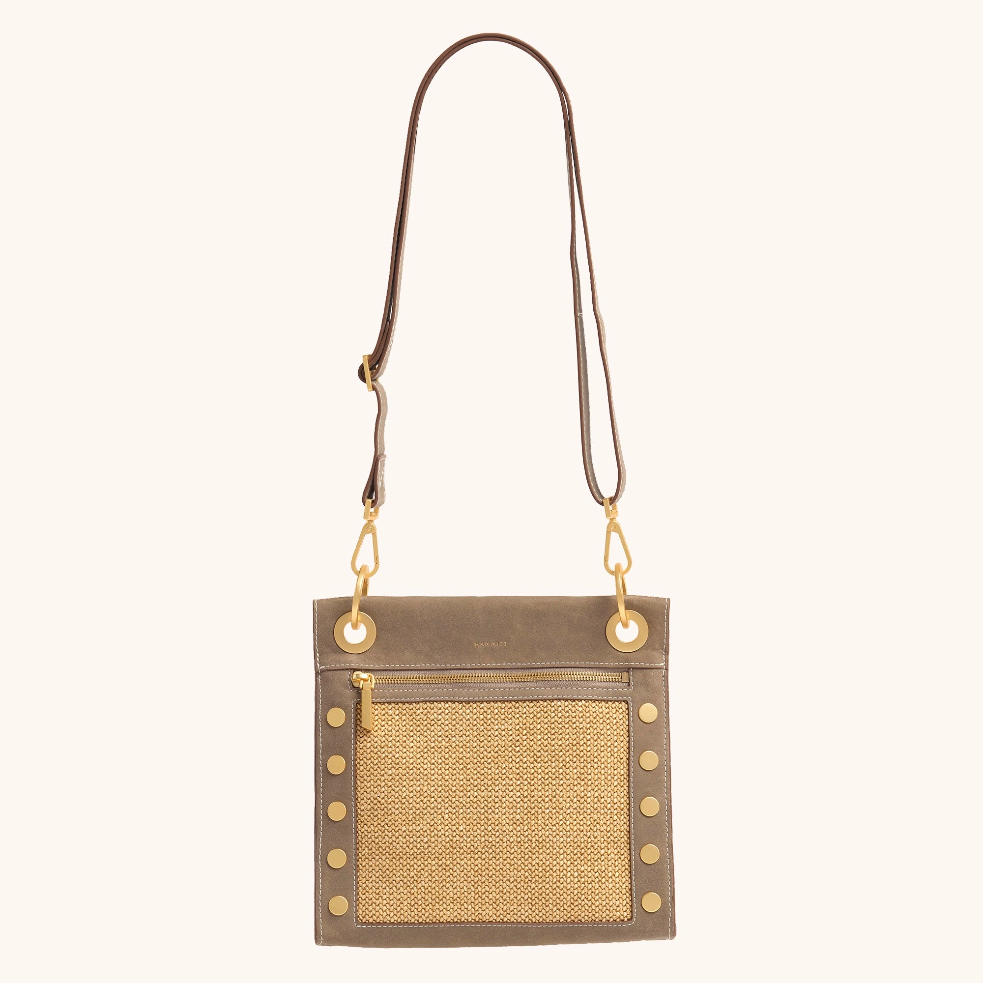 Tony | Pewter Raffia/Brushed Gold | Med