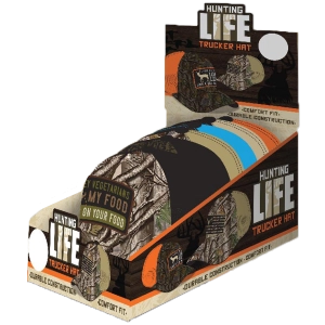Trucker Hat Hunting Life Ball Cap - 6 Pieces Per Retail Ready Display 23756