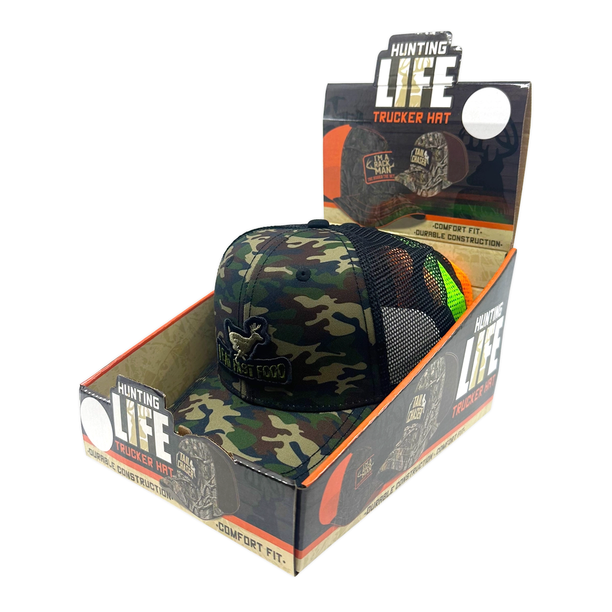 Trucker Hat Hunting Life Ball Cap - 6 Pieces Per Retail Ready Display 23766