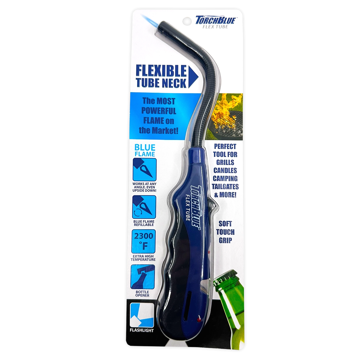 Utility Torch Flexible Head Lighter with Bottle Opener- 12 Pieces Per Retail Ready Display 21789