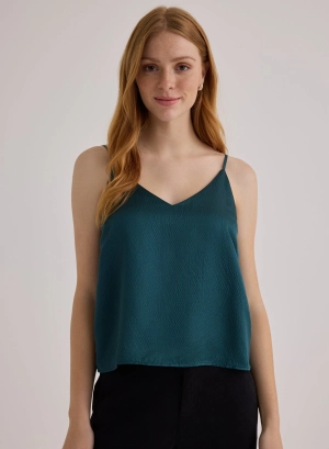 V-Neck Cami - Marine Teal